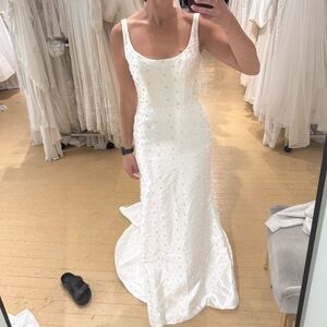 Watters wedding dress scoop neck